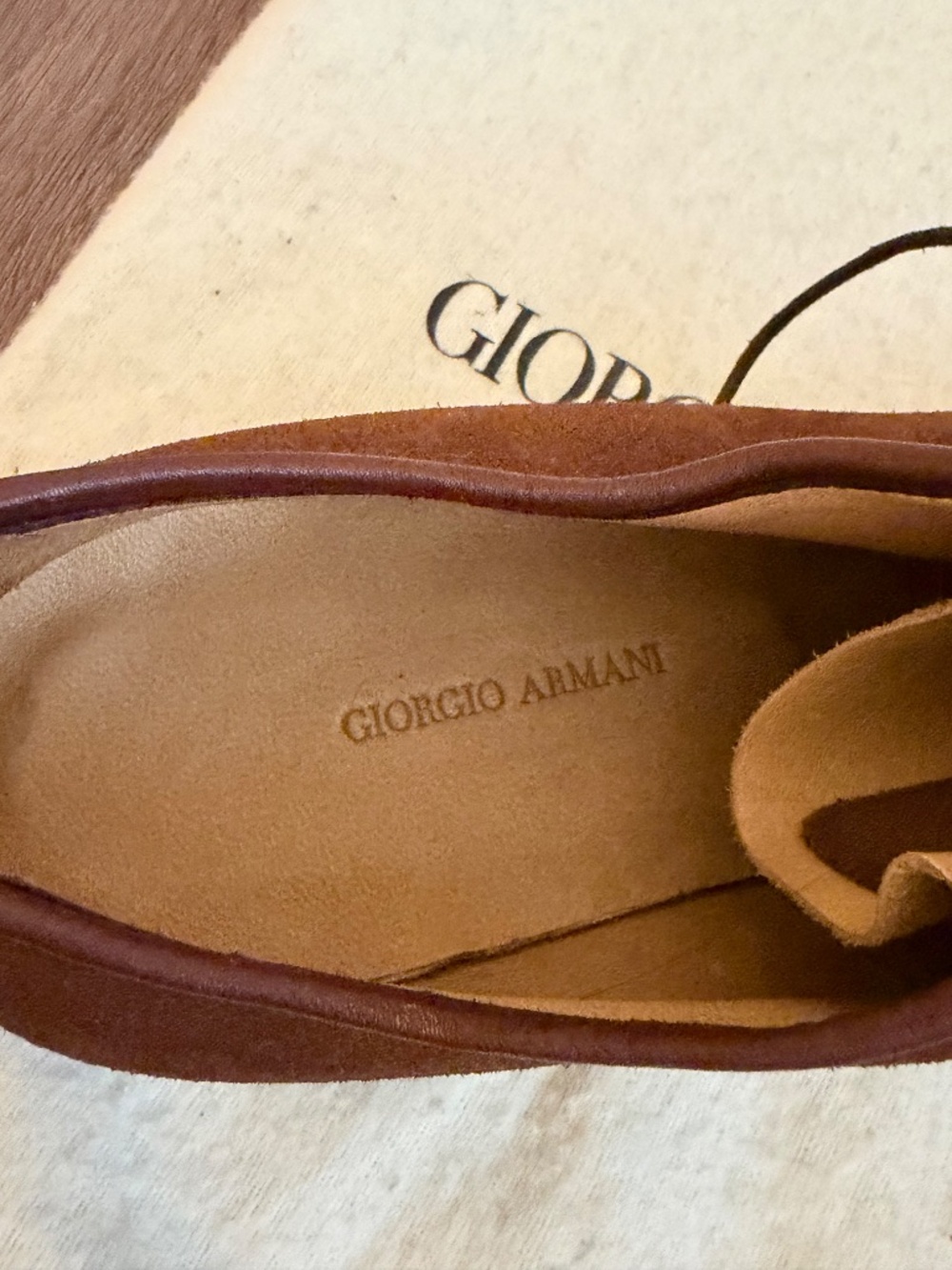 Giorgio Armani Brown Suede Derby Oxford shoes Women's US 6 / EU 36.5 - Picture 3 of 14